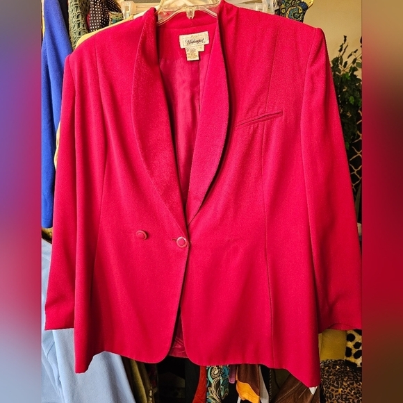 Worthington Dresses & Skirts - SET!! ELEGANT  WORTHINGTON RED 2 PIECE TAILORED SUIT~ SKIRT & BLAZER SET SIZE 16